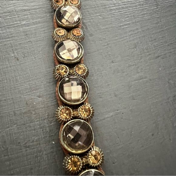 Bling Gold Tone Toggle Bracelet - Picture 10 of 11